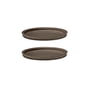 Serax - Dune tallerkener af Kelly Wearstler, Ø 17,5 cm, skifer / brun (sæt med 2)
