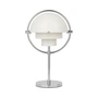 Gubi - Multi-Lite Bærbar batteri bordlampe, krom/hvid semi mat