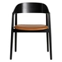 Andersen Furniture - AC2 stol, sort eg / cognacfarvet læder