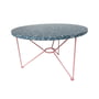 Acapulco Design - The Low Table, H 36 x Ø 65 cm, terrazzo / memphis blå