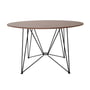 Acapulco Design - The Ring Table, H 74 x Ø 120 cm, valnøddefiner / sort