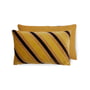 HKliving - Striped fløjlspude, 50 x 30 cm, honning