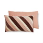 HKliving - Striped fløjlspude, 60 x 35 cm, rosa