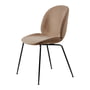 Gubi - Beetle Dining Chair fuldpolstret (Conic Base), sort / Dedar Sunday (034)