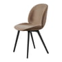 Gubi - Beetle Dining Chair fuldpolstret (Plastic Base), Sort / Dedar Sunday (034)