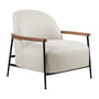 Gubi - Sejour Lounge Chair med armlæn, mat sort / olieret valnød / Enzo Degli Angiuoni Plain 0001