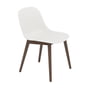 Muuto - Fiber Side Chair Wood Base, mørkbejdset eg / hvid genanvendt
