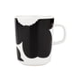 Marimekko - Oiva Iso Unikko krus med hank 250 ml, hvid/sort (60th Anniversary Collection)