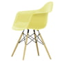 Vitra - Eames Plastic Armchair DAW RE, honningfarvet ask / citron (filt gliders basic dark)