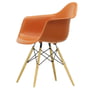Vitra - Eames Plastic Armchair DAW RE, gullig ahorn / rusten orange (filt gliders basic dark)