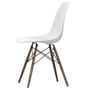 Vitra - Eames Plastic Side Chair DSW RE, mørk ahorn / bomuld hvid (filt gliders basic dark)