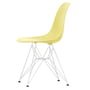 Vitra - Eames Plastic Side Chair DSR RE, hvid / citron (filt gliders basic dark)