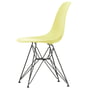 Vitra - Eames Plastic Side Chair DSR RE, basic dark / citron (filt gliders basic dark)