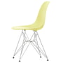 Vitra - Eames Plastic Side Chair DSR RE, forkromet / citron (filt gliders basic dark)