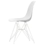 Vitra - Eames Plastic Side Chair DSR RE, hvid / bomuld hvid (filt gliders basic dark)