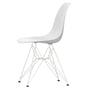 Vitra - Eames Plastic Side Chair DSR RE, hvid / bomuld hvid (filt gliders basic dark)