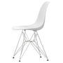 Vitra - Eames Plastic Side Chair DSR RE, forkromet / bomuldshvid (filtglider basic dark)