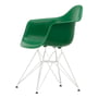 Vitra - Eames Plastic Armchair DAR RE, hvid / smaragd (filt gliders basic dark)