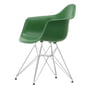 Vitra - Eames Plastic Armchair DAR RE, forkromet / smaragd (filt gliders basic dark)