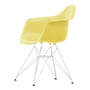 Vitra - Eames Plastic Armchair DAR RE, hvid / citron (filt gliders basic dark)