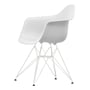 Vitra - Eames Plastic Armchair DAR RE, hvid / bomuld hvid (filt gliders basic dark)