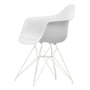 Vitra - Eames Plastic Armchair DAR RE, hvid / bomuld hvid (filt gliders basic dark)