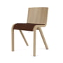 Audo - Ready Dining Chair, sædehynde, naturlig eg / Bouclé bordeaux