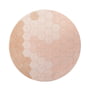 Lorena Canals - Honeycomb vaskbart tæppe, Ø 140 cm, lys pink / elfenben / rose