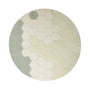Lorena Canals - Honeycomb vaskbart tæppe, Ø 140 cm, blå salvie / elfenben / lyseblå