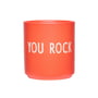 Design Letters - AJ Favourite porcelæn krus, You Rock / rød