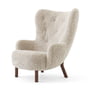 & Tradition - Petra Lounge Chair VB3, Høj ryg, olieret valnød / fåreskind Moonlight