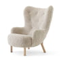 & Tradition - Petra Lounge Chair VB3, høj ryg, olieret eg / fåreskind Moonlight