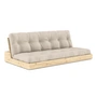 Karup Design - Base sovesofa, klarlakeret fyrretræ/beige