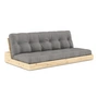 Karup Design - Base sovesofa, klarlakeret fyrretræ/grå