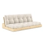 Karup Design - Base sovesofa, klarlakeret fyrretræ/elfenben