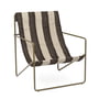 ferm Living - Desert Lounge Chair, oliven / råhvid / chokolade