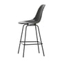 Vitra - Eames Fiberglass bar stol, medium, basic mørk / elefant hud-grå (filt glidere)
