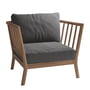 Fritz Hansen - Skagerak Tradition Outdoor Lounge Chair, teaktræ/kul