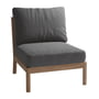 Fritz Hansen - Skagerak Tradition Outdoor Sofa mellemmodul, teak / kul