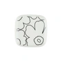 Marimekko - Oiva Piirto Unikko tallerken, 10 x 10 cm, hvid/sort