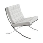 Knoll - Barcelona lænestol, krom / lædercreme Andes Altiplanos