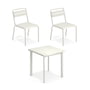 Emu - Star udendørsbord 70 x 70 cm + stol (sæt med 2), hvid