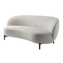 Kartell - Lunam sofa, sort / hvid (stof Orsetto)