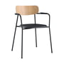Andersen Furniture - Scope lænestol, sort stel / hvidbejdset eg / sort læder