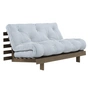 Karup Design - Roots sovesofa, 140 x 200 cm, fyrretræ kulbrun/strandblå