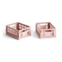 Hay - Colour Crate Basket Mini, 17 x 13 cm, blush, recycled (sæt med 2)