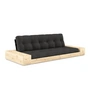 Karup Design - Base sovesofa med opbevaring, klarlakeret fyrretræ / mørkegrå