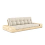 Karup Design - Base sovesofa med opbevaring, klarlakeret fyrretræ/linned