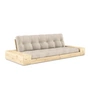 Karup Design - Base sovesofa med opbevaring, klarlakeret fyrretræ/beige