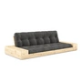 Karup Design - Base sovesofa med opbevaring, klarlakeret fyrretræ/kul